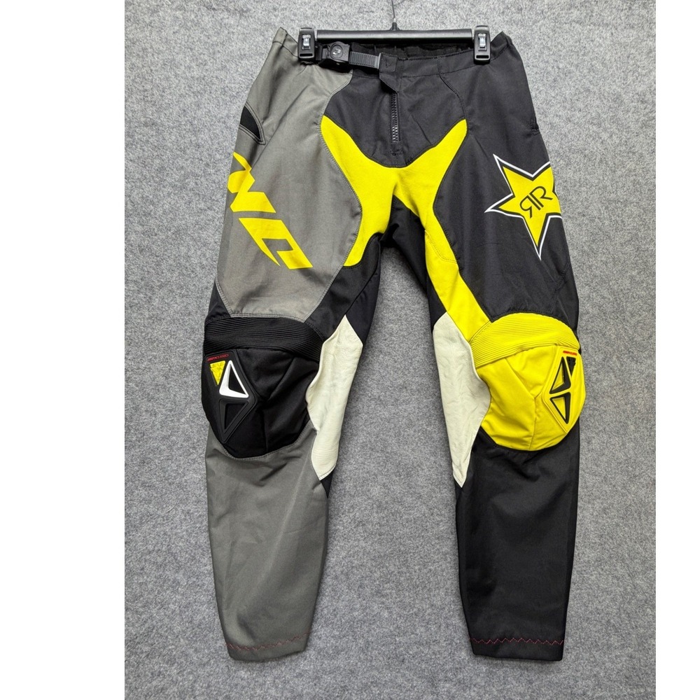 One Industries Atom Rockstar Energy Motocross Racing Pants Black Yellow Mens 30